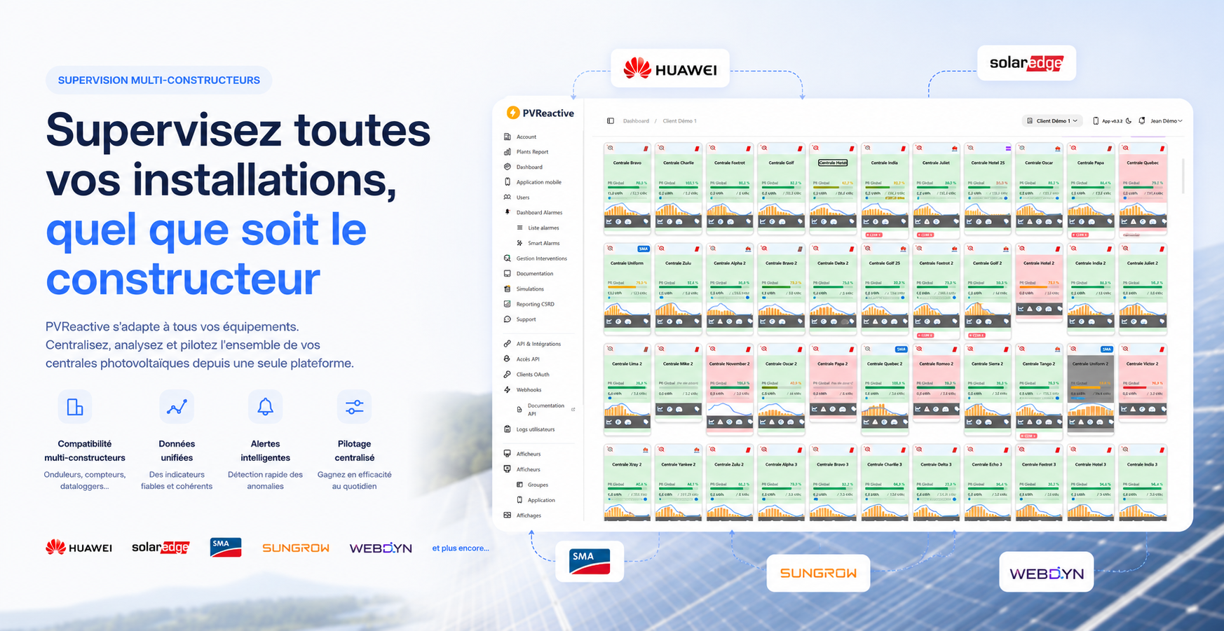 Supervision multi-constructeurs — PVReactive