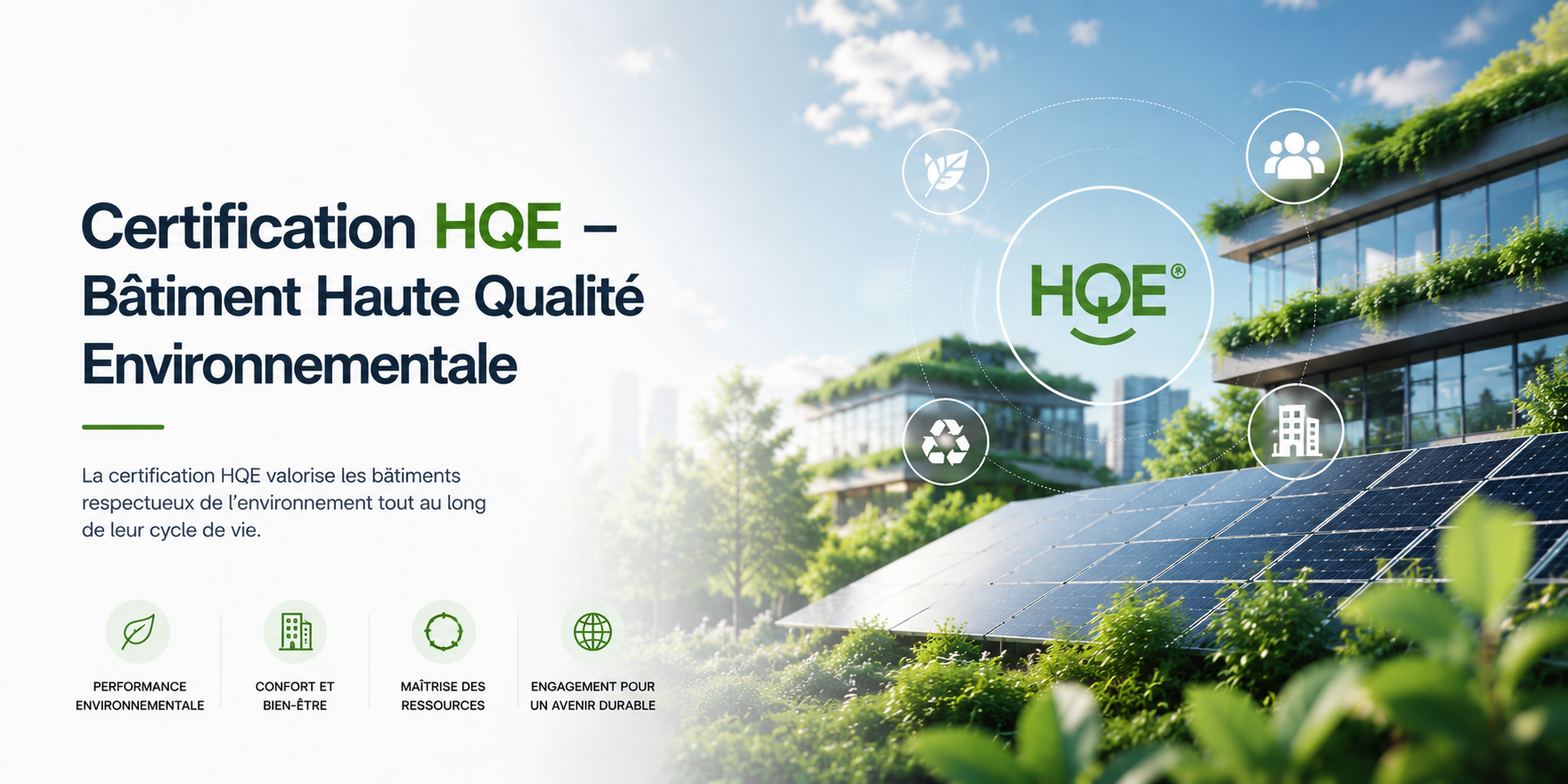 Illustration Certification HQE - Bâtiment Haute Qualité Environnementale