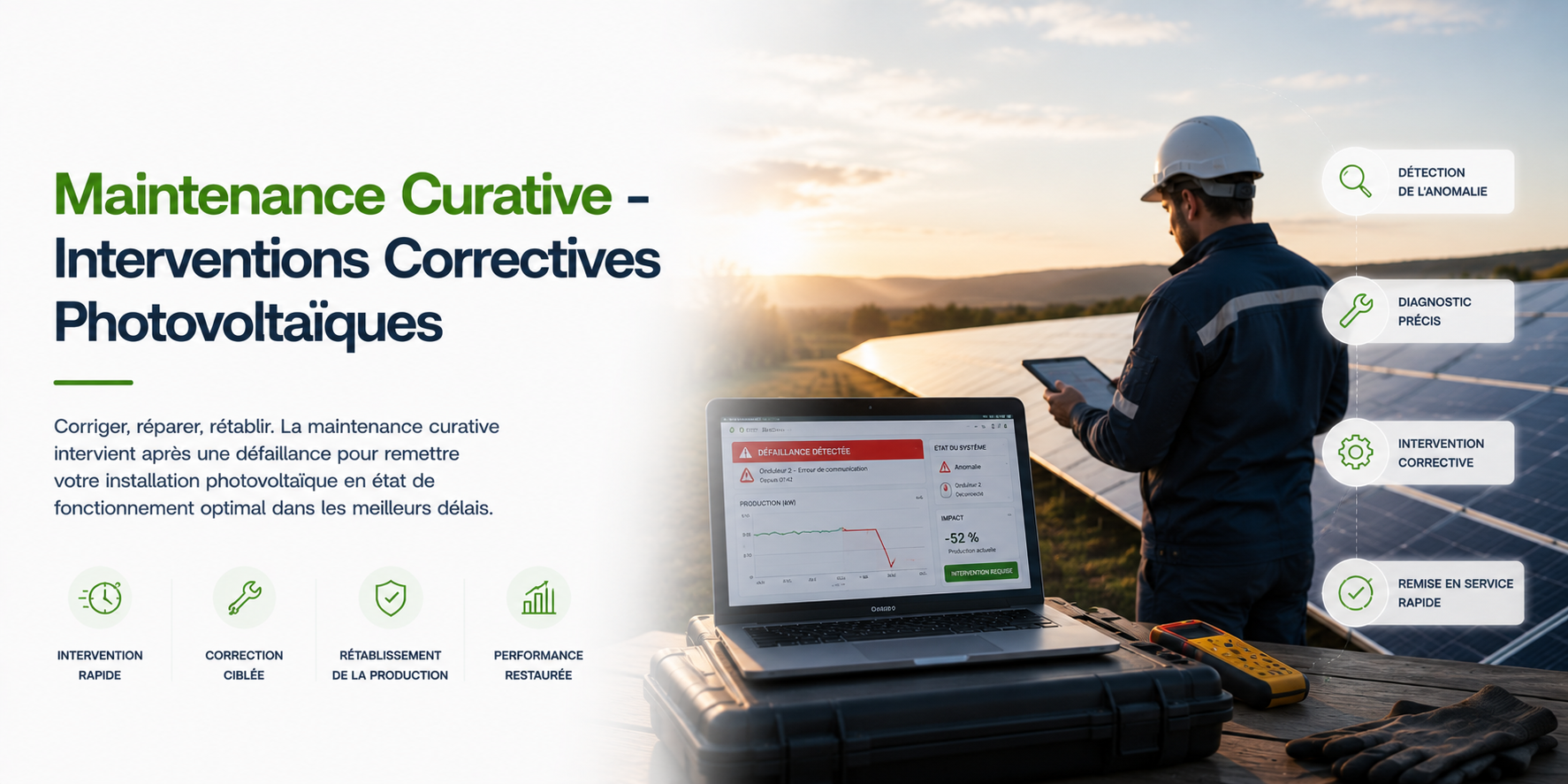 Illustration Maintenance Curative - Interventions Correctives Photovoltaïques