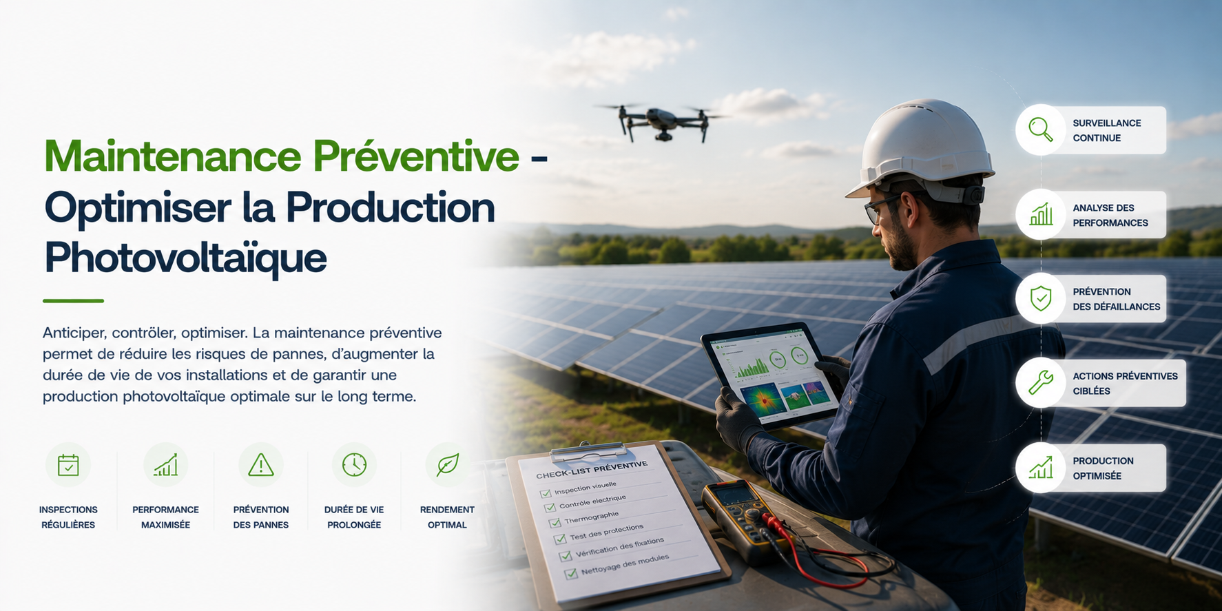 Illustration Maintenance Préventive - Optimiser la Production Photovoltaïque