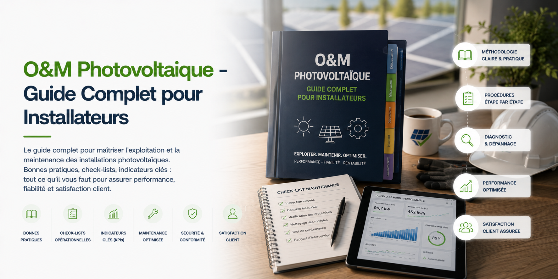 Illustration O&M Photovoltaïque - Guide Complet pour Installateurs